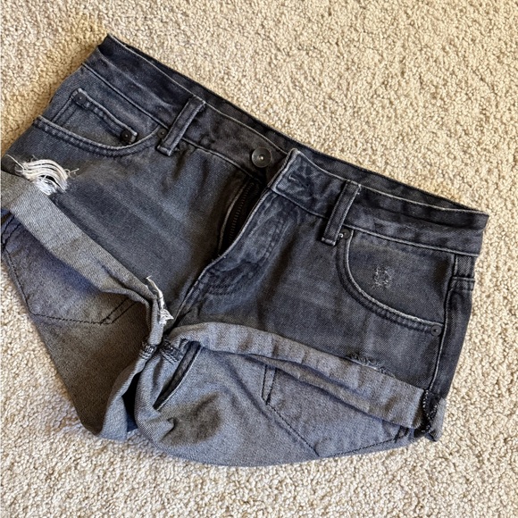 Billabong Black Denim Shorts XS/S - Picture 1 of 2